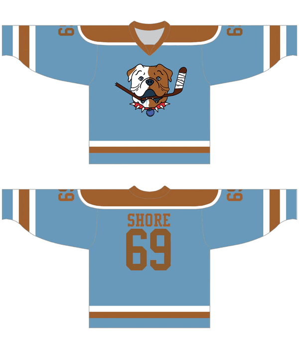 Sudbury Bulldogs #69 Shore Blue Hockey Jersey,We sell and wholesale Sudbury Bulldogs #69 Shore Blue Hockey Jersey on line form chian!